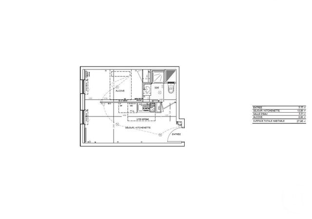 Appartement F1 à louer - 1 pièce - 28.0 m2 - ROMAINVILLE - 93 - ILE-DE-FRANCE - Century 21 Alexandre Dumas