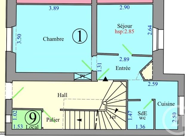 Appartement F2 à vendre - 2 pièces - 30.9 m2 - CLAMART - 92 - ILE-DE-FRANCE - Century 21 Alexandre Dumas